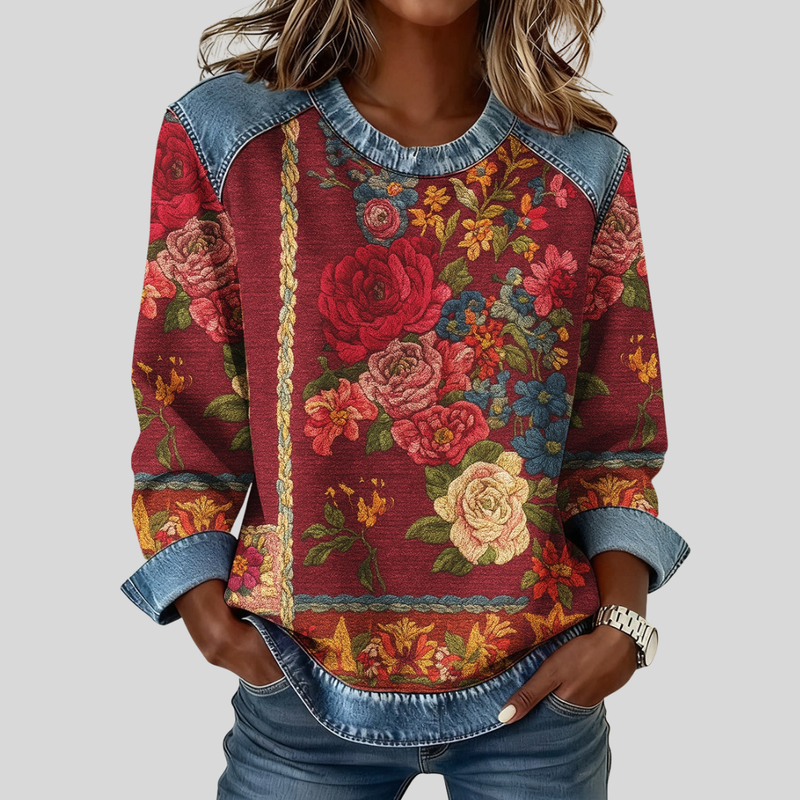 Junelle™ | Sweatshirt à Imprimé Floral
