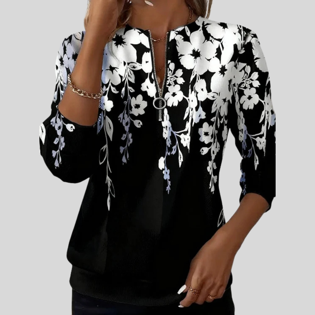 Crimson™ | Sweat-shirt à zip avec imprimé floral