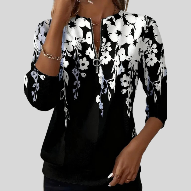 Crimson™ | Sweat-shirt à zip avec imprimé floral