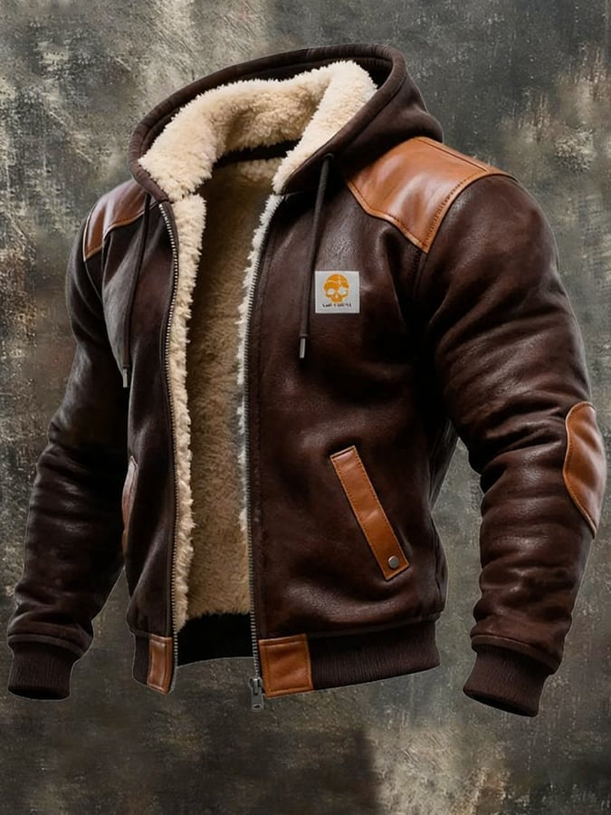 Édouard™ | Blouson d'Hiver Détails Cuir