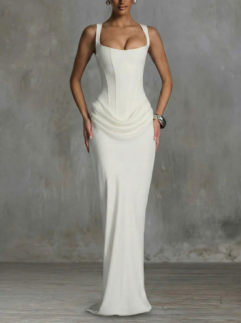 Éléonore™ | Robe Maxi Décolleté Carré