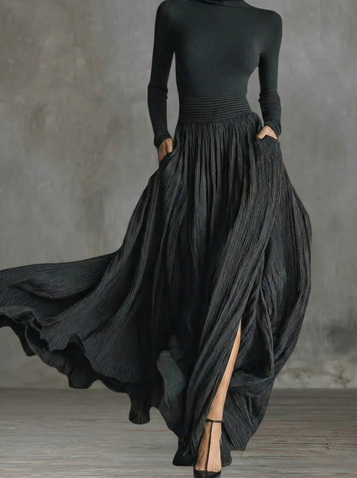Rachel™ | Robe Maxi Taille Haute