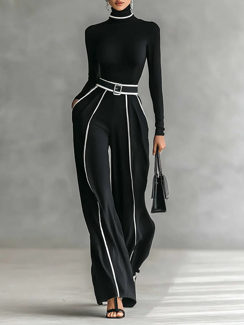 Emma™ | Ensemble Col Montant & Pantalon Ample
