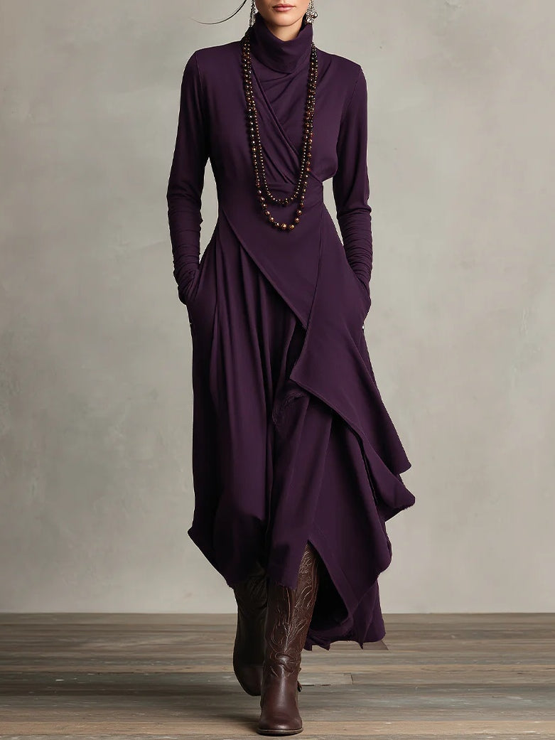 Arielle™ | Robe Vintage Col Asymétrique