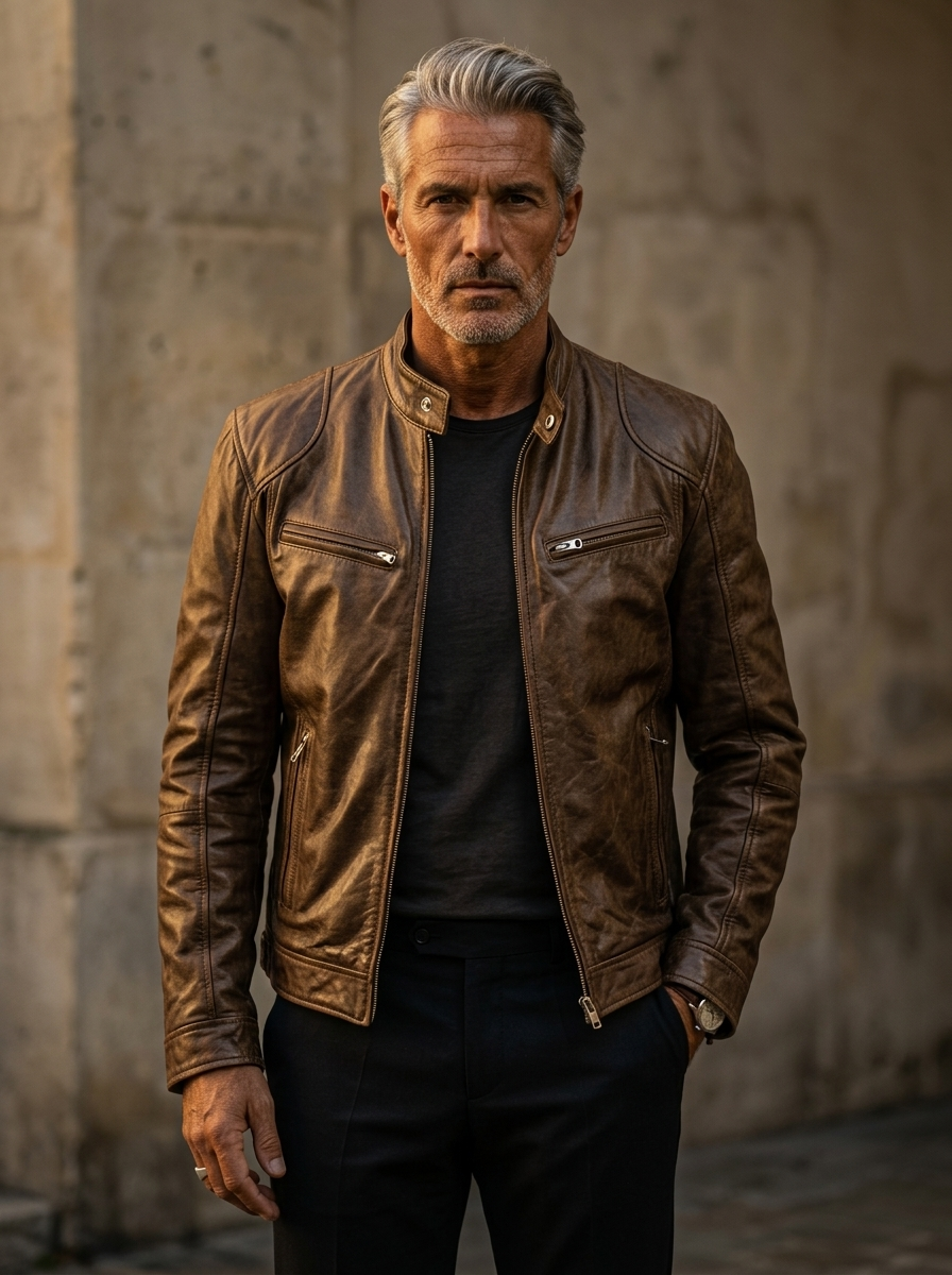 Ezra | Veste en Cuir